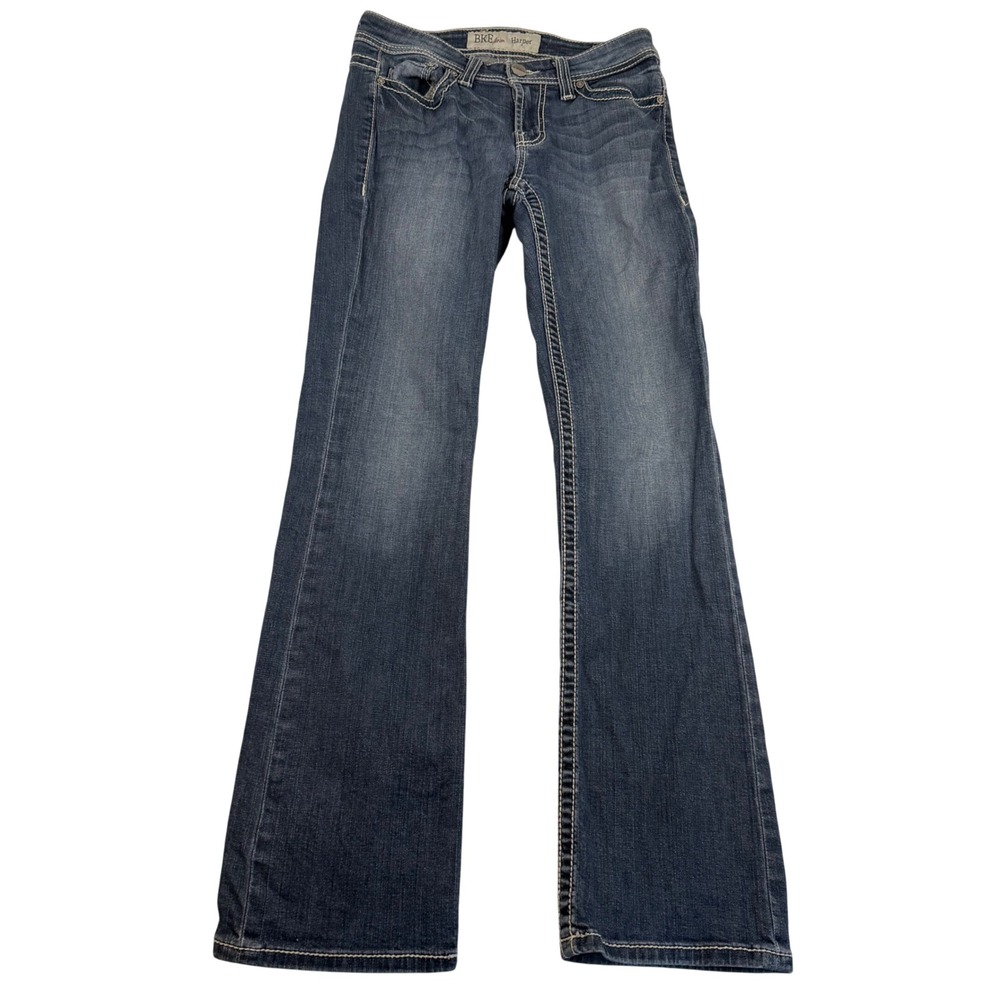 BKE Harper Bootcut Jeans Womens 26R Medium Wash Low Rise Thick Stitch BKC1421R
